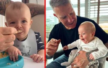 El tierno video de Beltrán, el hijo de Alejandro Fantino, empezando a comer