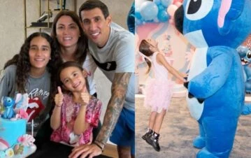 Las fotos y la intimidad del súper cumpleaños temático de Pía, la hija menor de Ángel Di María y Jorgelina Cardoso