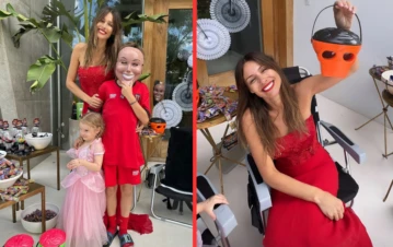 Las fotos del festejo de Halloween de Pampita y sus hijos en su casa de Nordelta