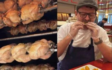 Cómo es y cuánto sale el “famoso pollo” que Christophe Krywonis vende en su restaurante
