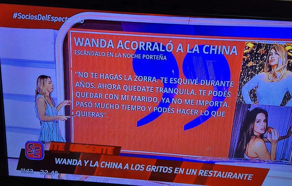 WANDA LE DIJO DE TODO A LA CHINA.