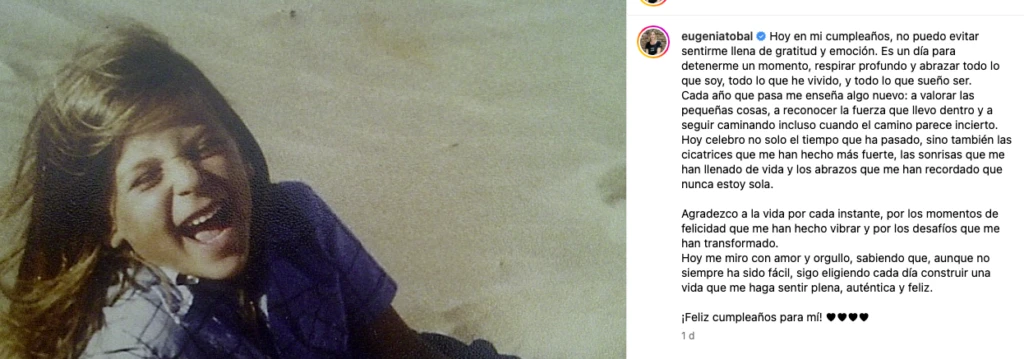 La profunda revelación de Eugenia Tobal