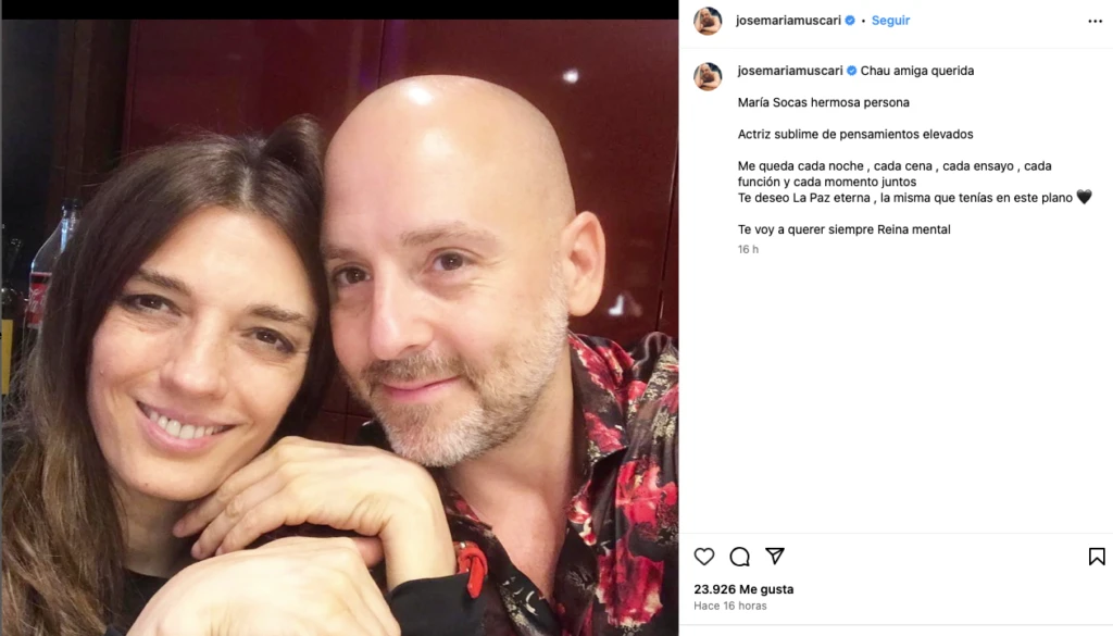 El dolor de José María Muscari