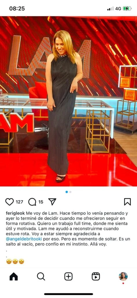 FERNANDA IGLESIAS SE FUE DE LAM CON UN PALITO FUERTE.