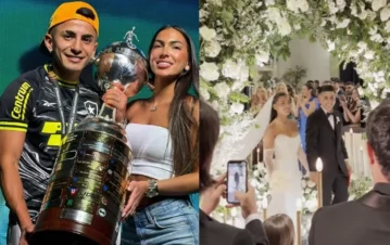 Las fotos de la mega fiesta de casamiento de Thiago Almada y Antonella D'Alotta llena de campeones del mundo