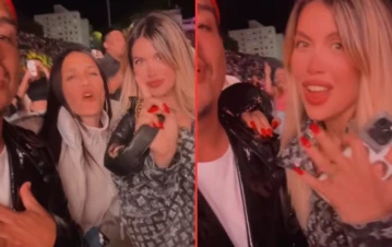 ¡Con un mensaje para Icardi! Wanda Nara a puro baile en el show de Emilia Mernes en Punta del Este