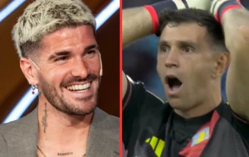 La burla de Rodrigo de Paul al Dibu Martínez tras un grosero error