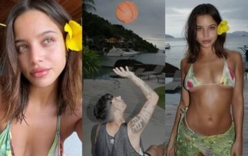 ¿Todo bien? Las fotos de las primeras vacaciones de Emilia Mernes y Duki a Brasil luego de su crisis... con amigos