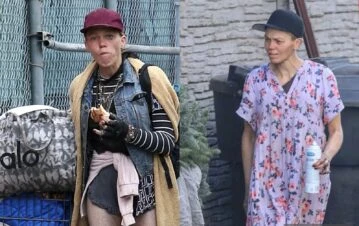 ¡Irreconocible! La ex modelo top y esposa de un actor de Hollywood que junta basura y comida en las calles de Los Angeles