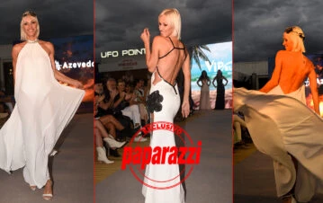 Ingrid Grudke reapareció en un desfile en Pinamar, tras el escándalo con su ex