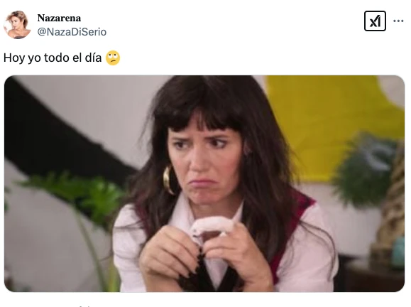 EL TUIT DE NAZARENA DI SERIO LAMENTANDO EL DIA DE LOS ENAMORADOS