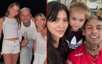Se supo cómo se llevan las hijas de Wanda Nara y la hija de L-Gante desde que son hermanastras