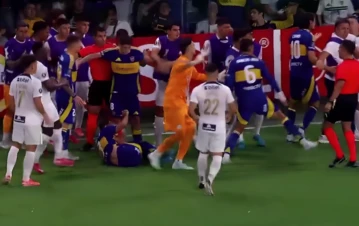 Piñas, patadas e insultos: el escándalo que se armó en el partido de Boca en la Copa Libertadores