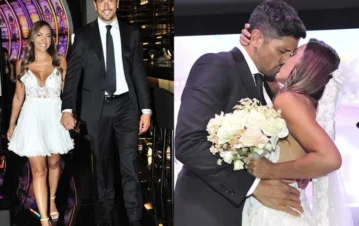 Las fotos del casamiento de Floppy Tesouro con Salvador Becciu