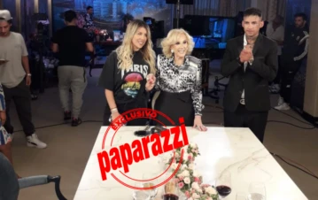 ¡Exclusivo! Las fotos de la picante reunión de Wanda Nara y L-Gante con Mirtha Legrand en Mar del Plata