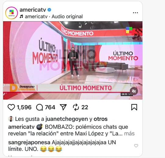 ASI REACCIONO LA CHINA ANTE LOS CHATS QUE DICEN QUE ESTUVO CON MAXI LOPEZ. EN SU MOMENTO NEGO SUS RELACIONES CON VICUÑA Y TAMBIEN CON ICARDI.