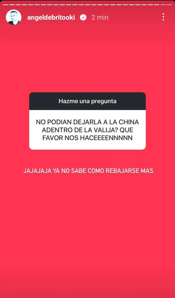 DE BRITO, BRUTAL CONTRA LA CHINA SUAREZ.