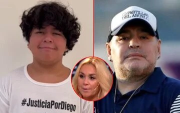 La impactante reacción que tuvo Dieguito Fernando al ver la foto de Diego Maradona muerto
