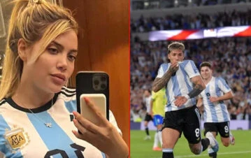 Con qué hombre fue Wanda Nara a ver el partido de la Selección Argentina