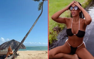 Las fotos de las vacaciones de Floppy Tesouro con su nuevo marido en el Caribe