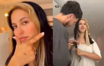 ¡Dale play! Flor Vigna dejó que su novio le corte el pelo y terminó en crisis: “Sale mal”