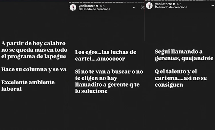 YANINA LATORRE CONTO LO QUE PASA CON MARINA CALABRO