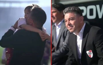 El emocionante video de Gallardo con su hijo menor antes de ganarle el clásico a Boca