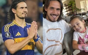 Edinson Cavani mostró cómo atraviesa su peor momento en Boca de la mano de su hija: la bronca de los hinchas