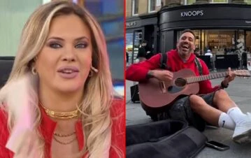 La terrible frase de Alejandra Maglietti al ver a su ex Jonás Gutiérrez toca la guitarra en la calle