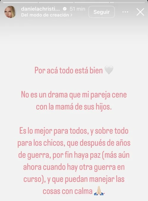 DANIELLE PUSO LOS PUNTOS ANTE LOS RUMORES DE INTIMISMO ENTRE SU MARIDO Y WANDA NARA.