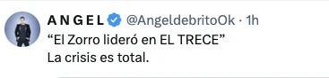 EL COMENTARIO DE ANGEL DE BRITO POR EL FRACASO DE CANAL 13