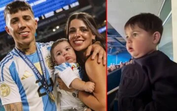 El video viral del bebé de Enzo Fernández y Valentina Cervantes alentando a su papá en pleno partido