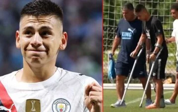 Se conoció la dura lesión del Diablito Echeverri: cuánto tiempo estará sin jugar en Manchester City