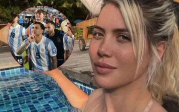 ¡Ni un límite! Apareció un video privado de Wanda Nara con un jugador de la Selección en una pileta