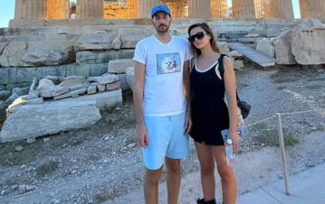 Las fotos más íntimas de Celeste Cid y Santi Korovsky en su viaje a Grecia