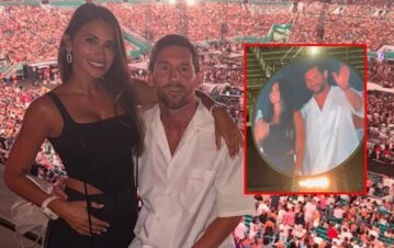 ¡Agarrados! Lionel Messi y Antonela Roccuzzo fueron "escrachados" por la kisscam de Coldplay