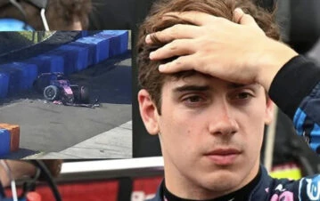 ¡Urgente! Franco Colapinto sufrió un fuerte choque mientras probaba gomas con su Alpine y fue hospitalizado