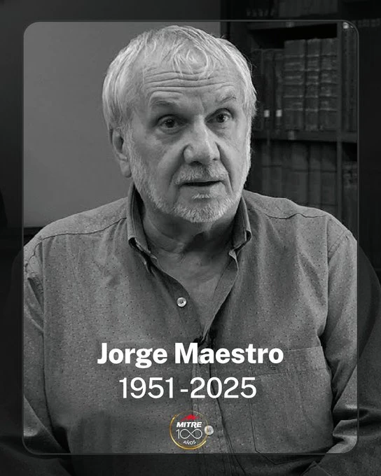 JORGE MAESTRO MURIO A LOS 74 AÑOS.