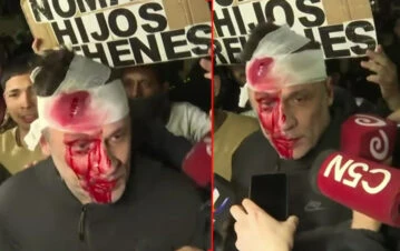 El impresionante video del brutal ataque a un movilero de América TV en el acto de Milei