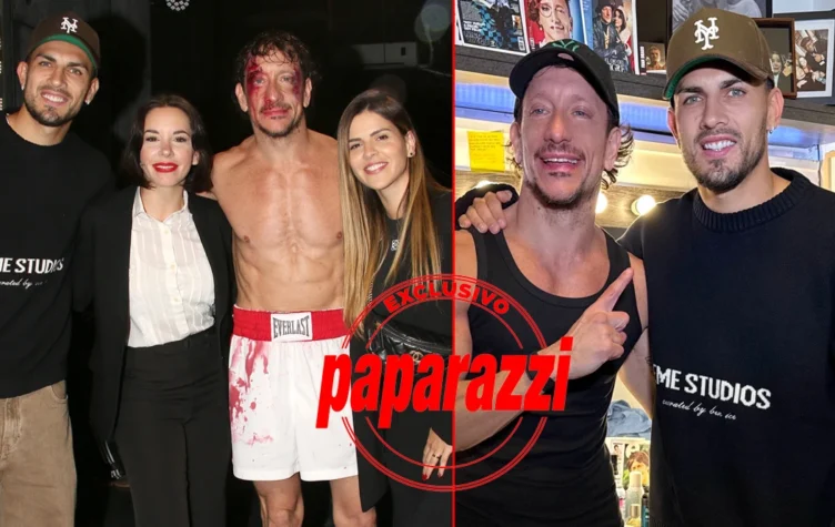 Lenandro Paredes y Camila Galante fueron a ver la obra Rocky