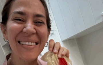 Jimena Barón mostró lo que encontró un plomero en su baño