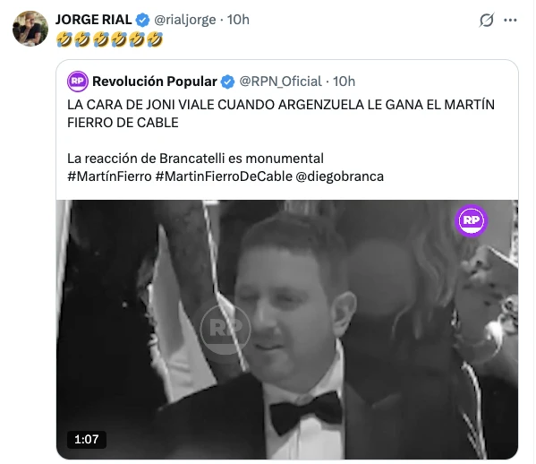 JORGE RIAL LE GANÓ A JONY VIALE Y DESPUÉS SE BURLO DE EL.