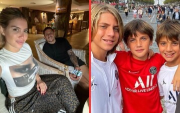 El video del nuevo novio de Wanda Nara con los hijos de Maxi López: qué pasó