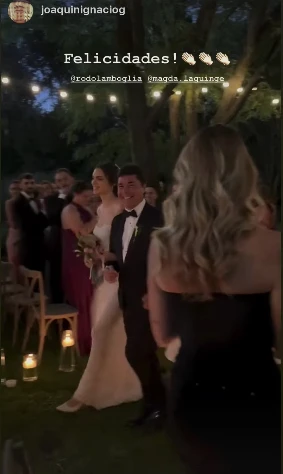 LAMBOGLIA Y MAGDA SE VAN, SONRIENTES, YA CONVERTIDOS EN MARIDO Y MUJER