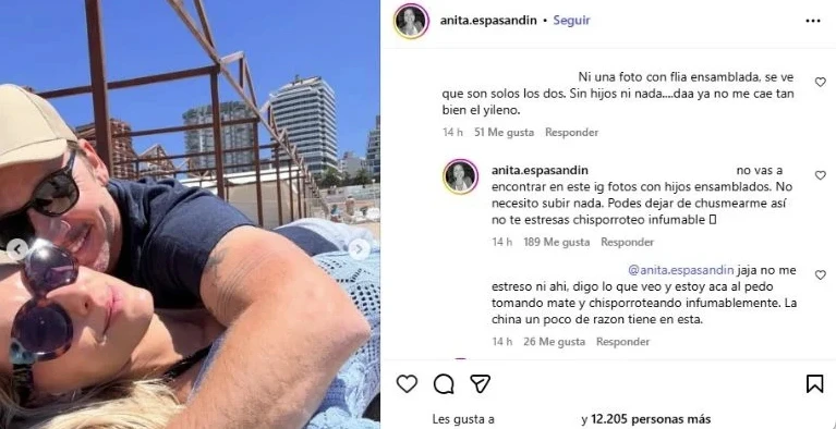ANITA ESPASANDIN LE CONTESTO A UNA USUARIA Y POR ELEVACION A LA CHINA SUAREZ.