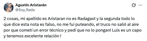 EL MAGO RADA ACLARO LO QUE PASO CON NOVARESIO EN EL PROGRAMA DE PERGOLINI.