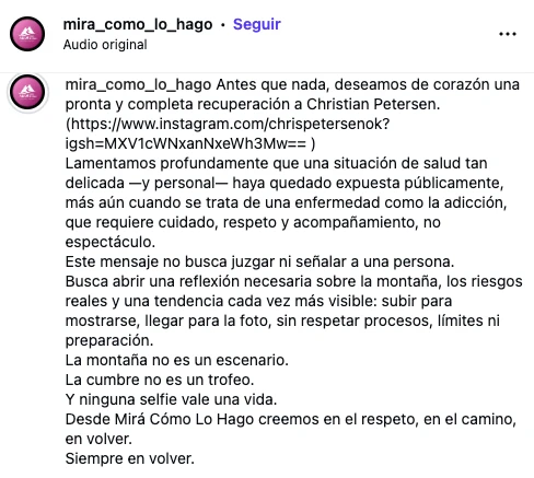 “Cuando el Lanín quiere que subas, subís”: dos avezados guías detallan cómo es el ascenso que no pudo concluir Petersen - Image 2