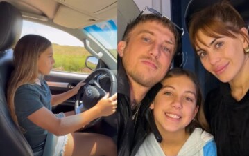 El escandaloso video de la hija de El Polaco y Valeria Aquino, manejando en la ruta con 12 años: "Está en shock"