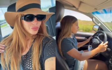 Escándalo y castigo ejemplar para Valeria Aquino por mostrar a su hija de 12 años manejando en la ruta