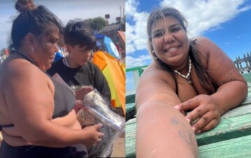 ¡Hay que pasar el verano! Camilota encargó remeras con su cara y una frase imperdible, y sale a venderlas por la playa